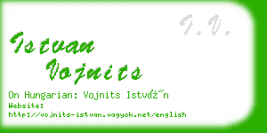 istvan vojnits business card